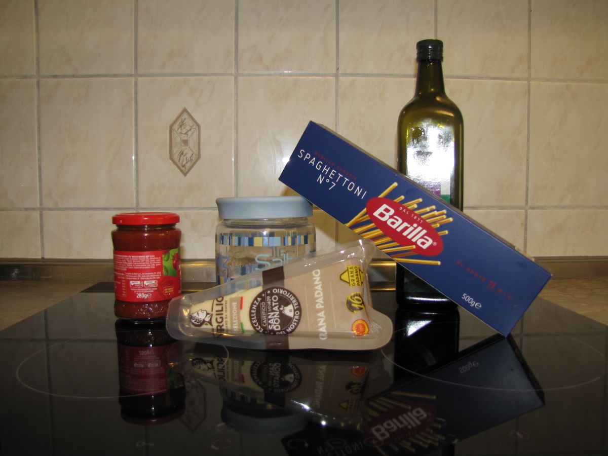 Zutaten für Spaghetti